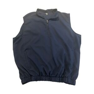 Foot Joy Vest Mens Large Golf Rain Windshirt Windbreaker Jacket 1/4 Zip